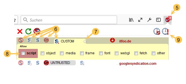 NoScript im tägliche Gebrauch