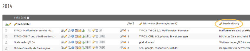Massenverarbeitung in TYPO3 beginnen